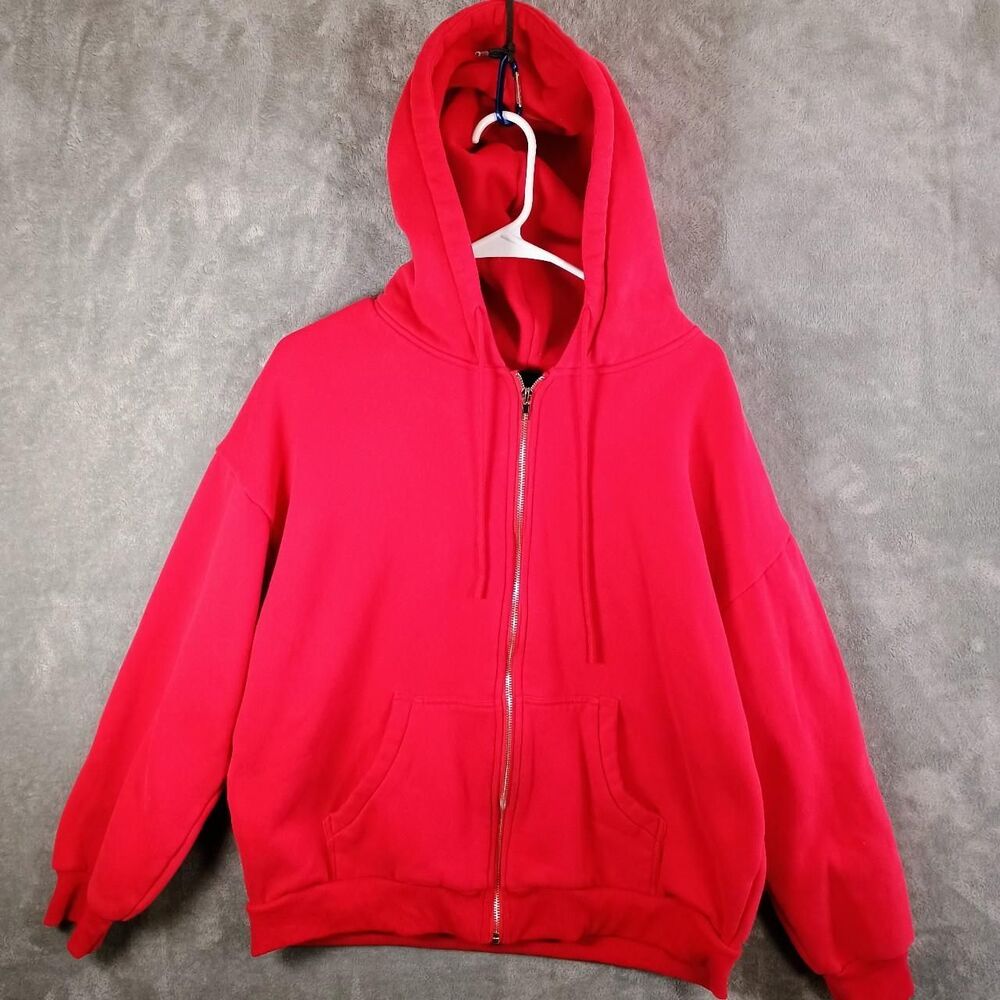 E Fan Men's Red Hoodie Size Medium Good Condition